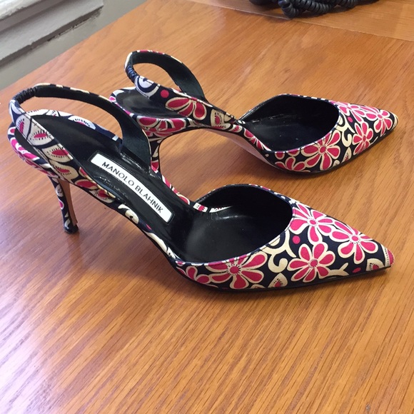 🌸 🌺 Authentic Manolo Blahnik sling-backs 🌸 🌺 - Picture 2 of 6